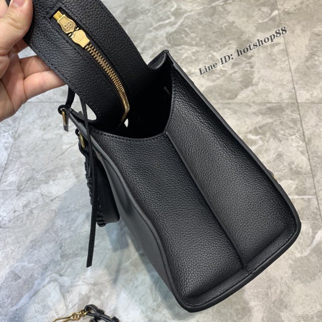 Balenciaga專櫃爆款荔枝紋黑色金扣手袋手提包 638511 巴黎世家中號Neo Classic機車包 fyj1461